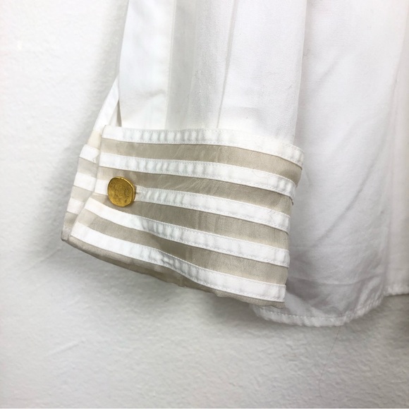 Classiques Entier White Button Down Shirt | Size L - Picture 6 of 7